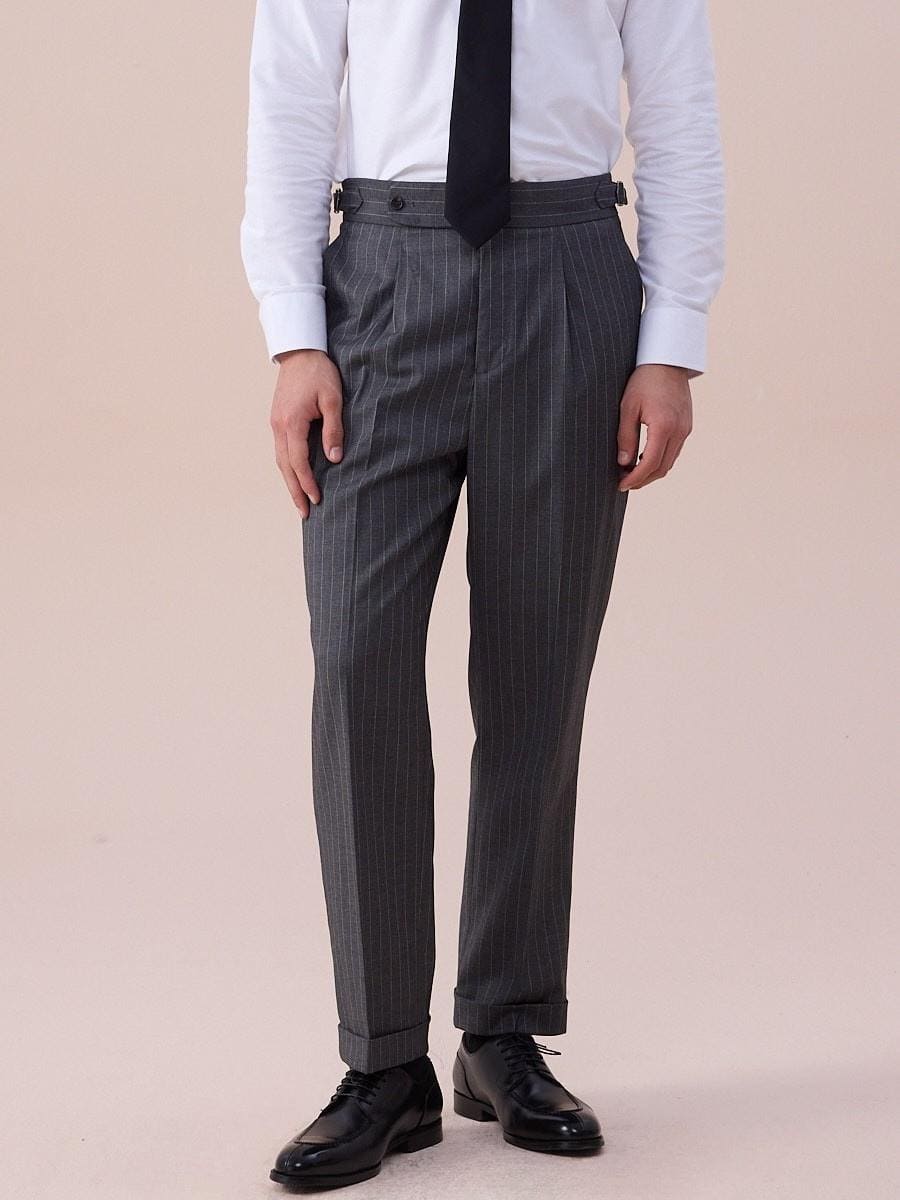 Modena Sartorial Pinstripe Gray Suit