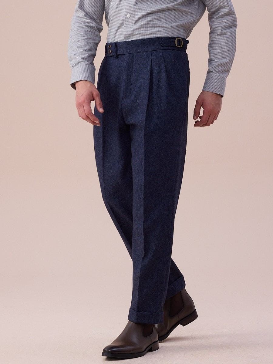 Ligúria Herringbone Wool Single-Breasted Suit