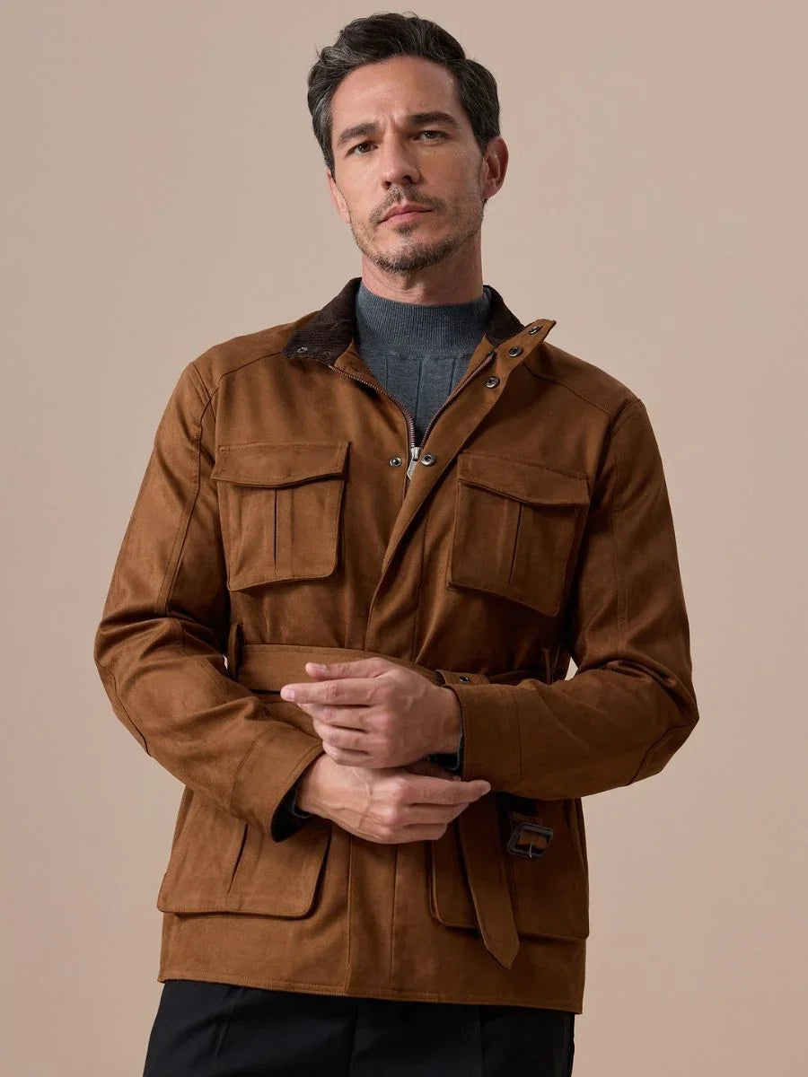 Suede Style Vintage Hunting Jacket