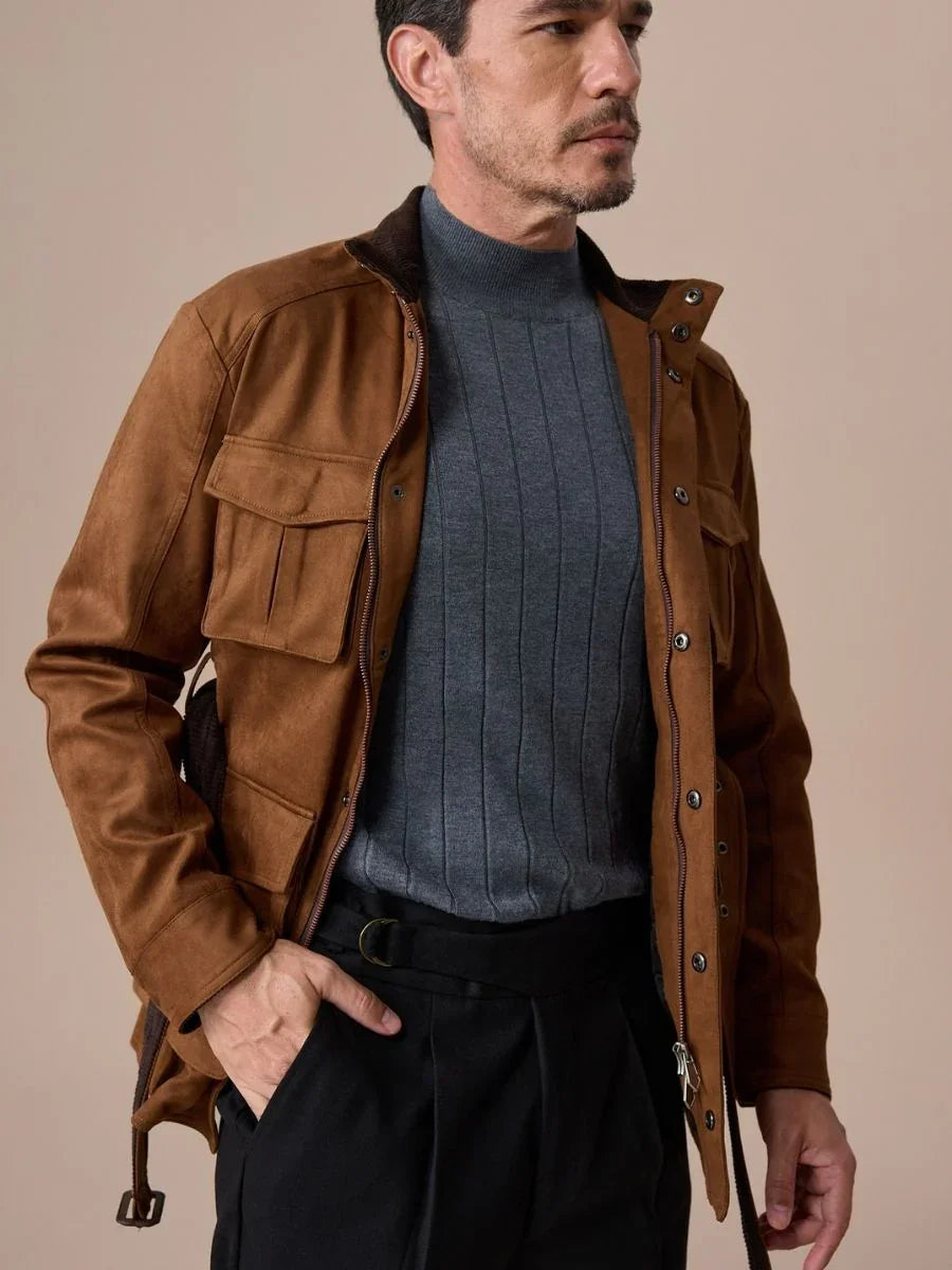 Suede Style Vintage Hunting Jacket