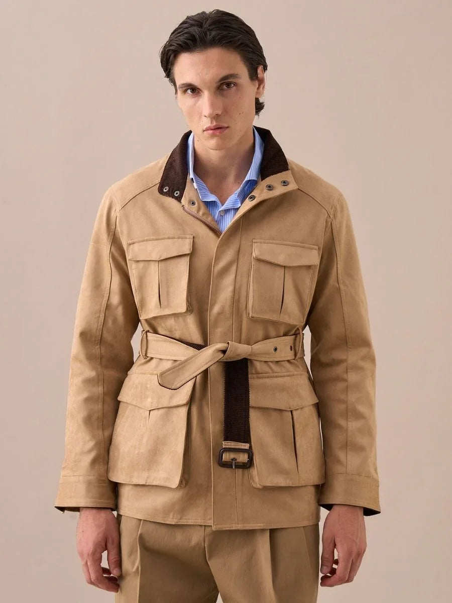 Suede Style Vintage Hunting Jacket