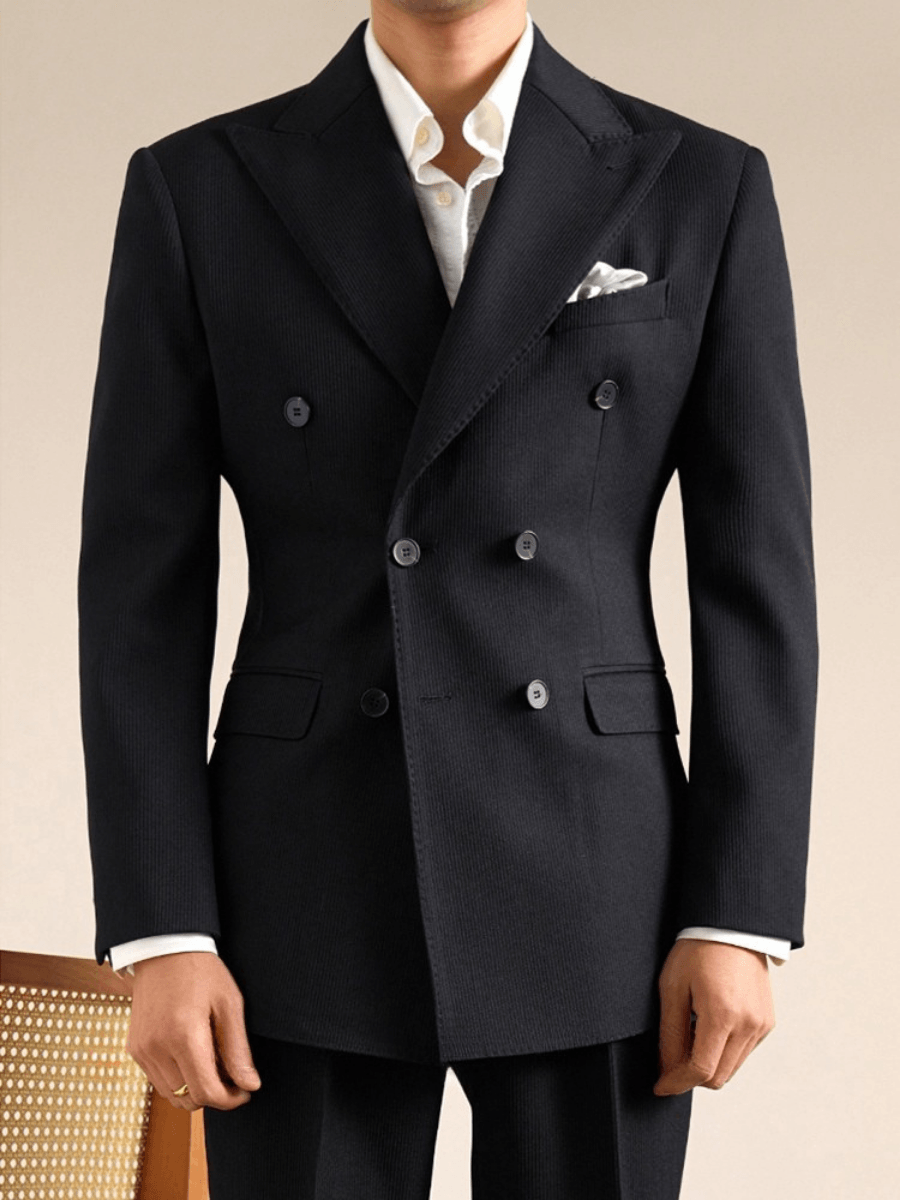 Double-Breasted Italian Suit Marsala