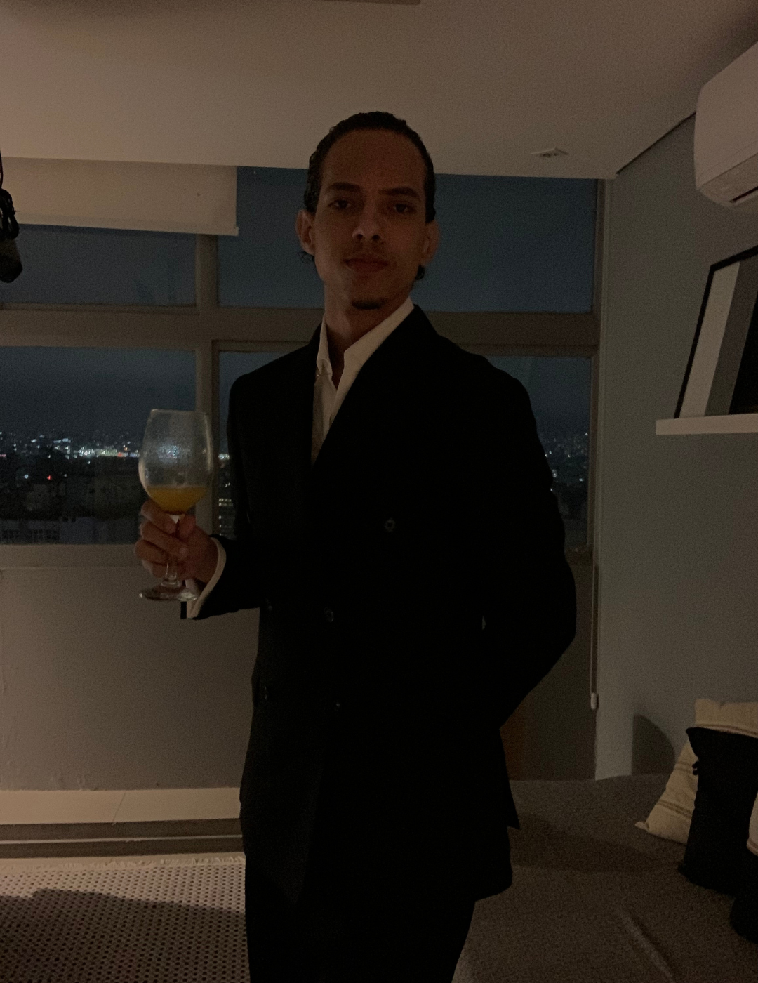 Terno Gênova Preto de Abotoamento Duplo