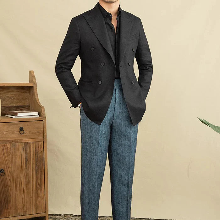 Looped Linen Blazer LS035