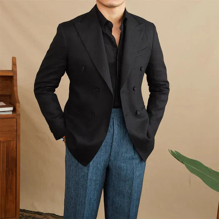 Looped Linen Blazer LS035