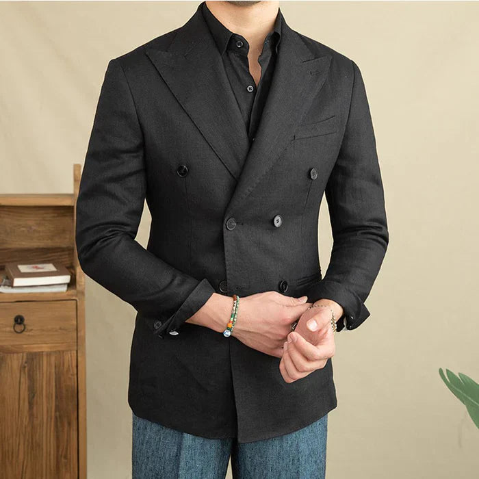 Looped Linen Blazer LS035