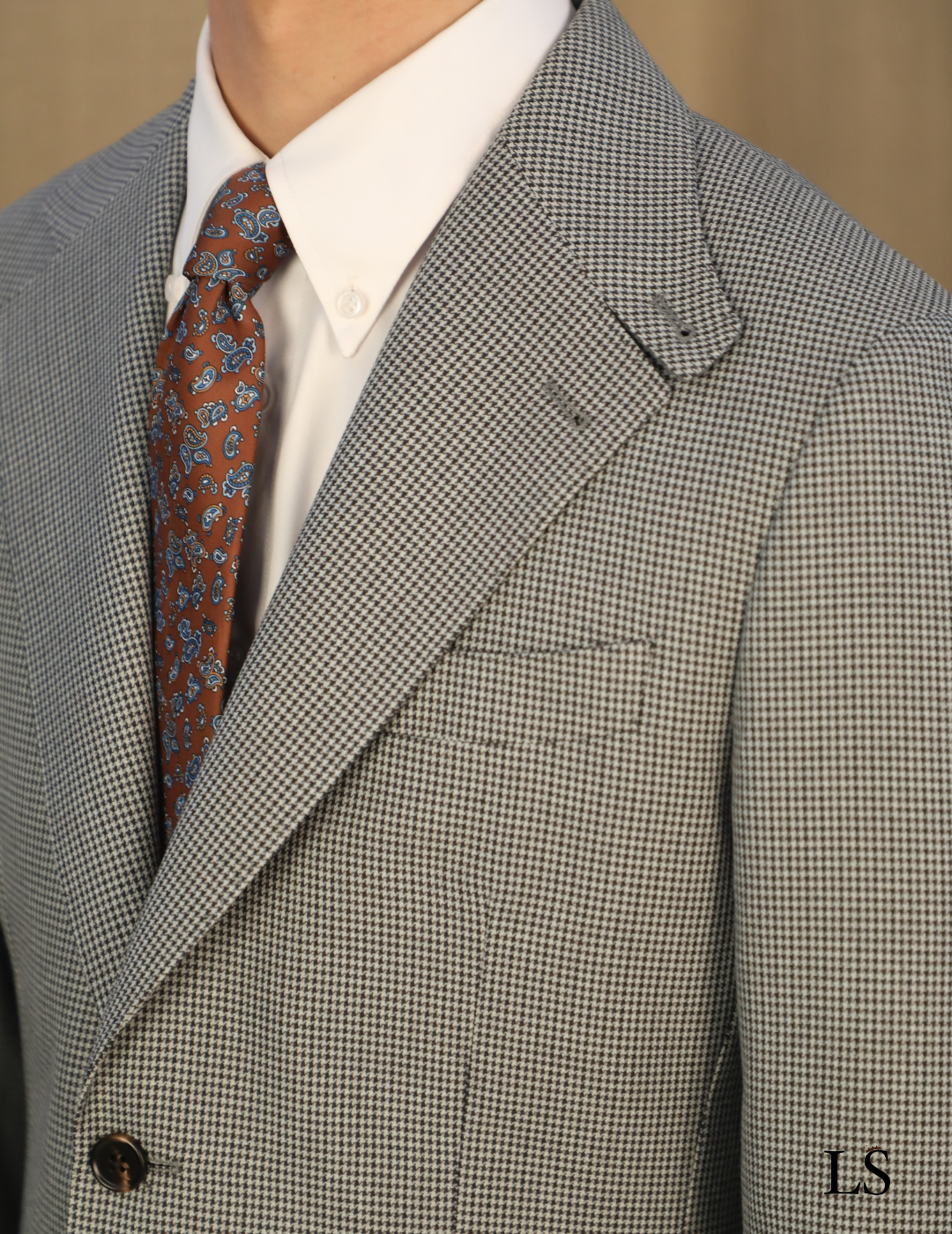 Two Button Check Suit LS027