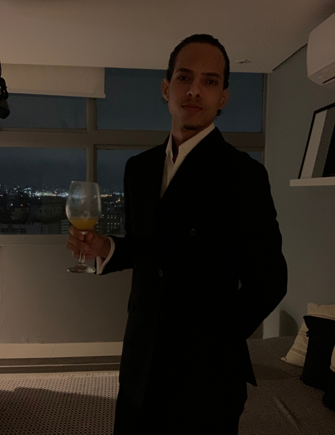 Terno Gênova Preto de Abotoamento Duplo