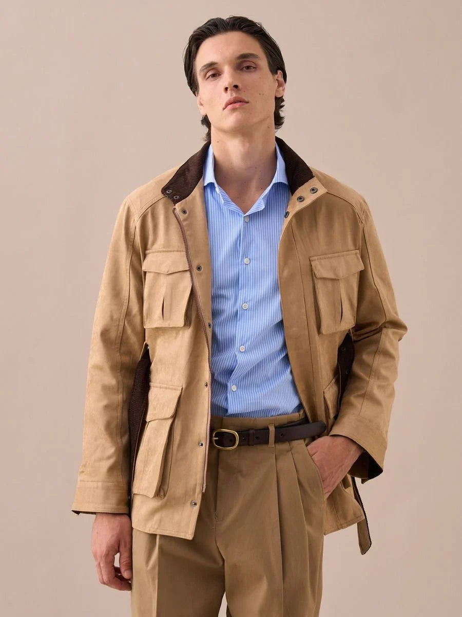 Suede Style Vintage Hunting Jacket