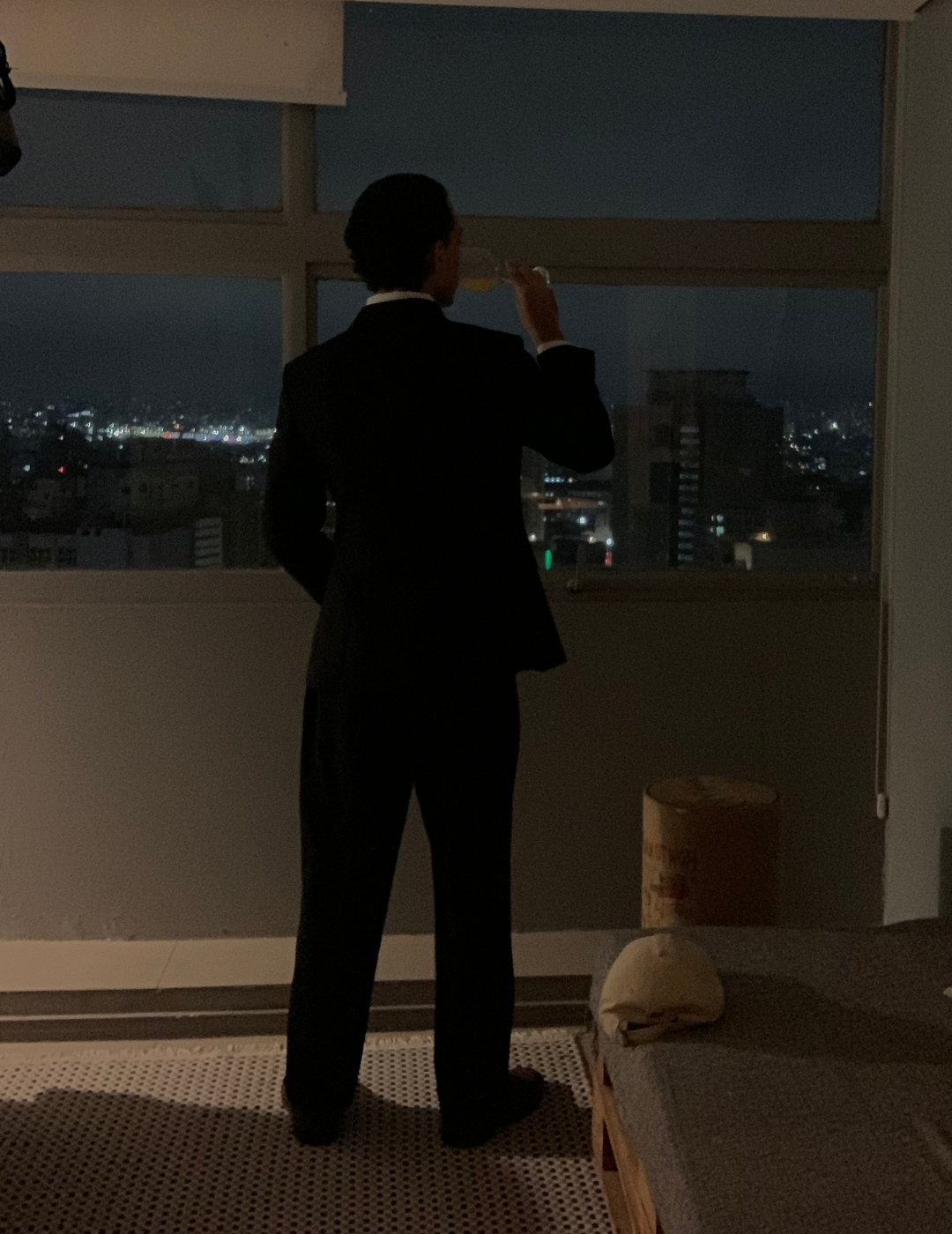 Terno Gênova Preto de Abotoamento Duplo