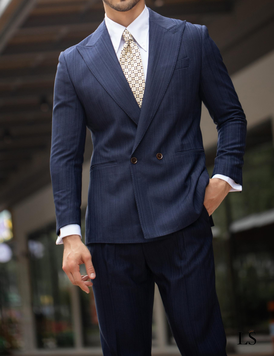 Riviera Linen Double-Breasted Suit