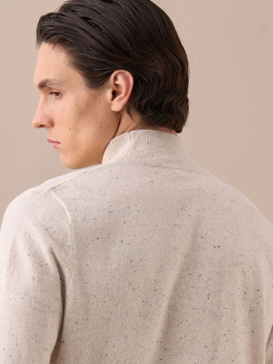 Loops Wool Sky Mock Neck Sweater