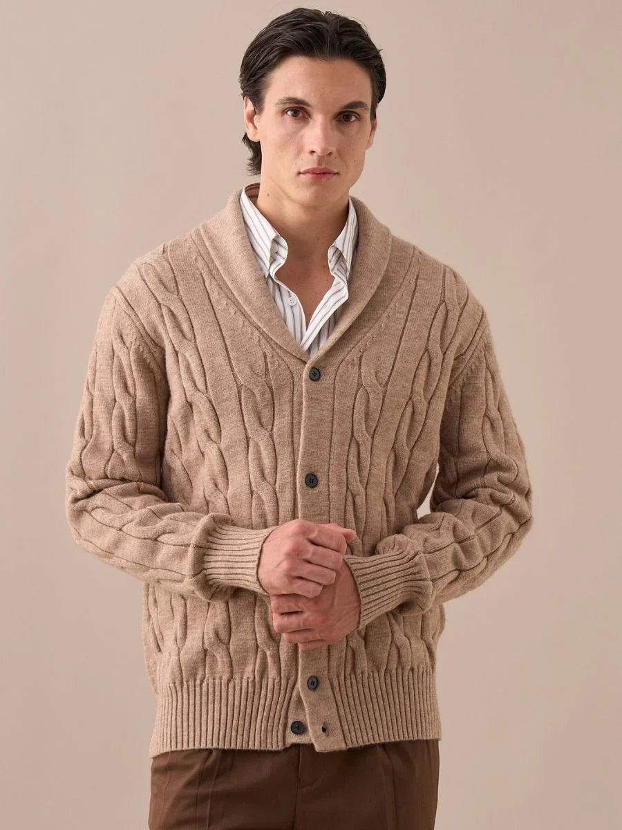 Men's Shawl Collar Knit Cardigan