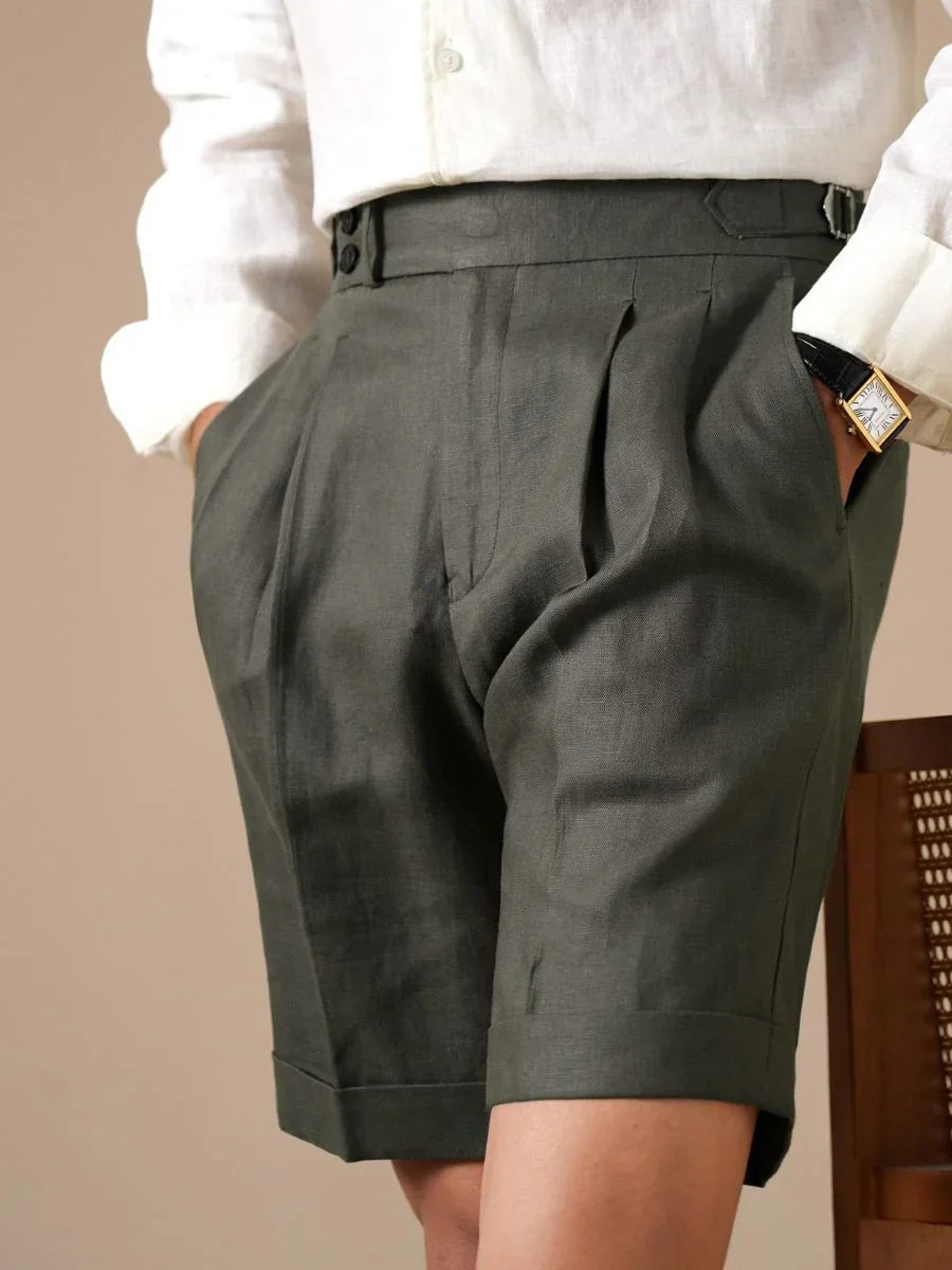 Loops Tursi Linen High Waisted Shorts