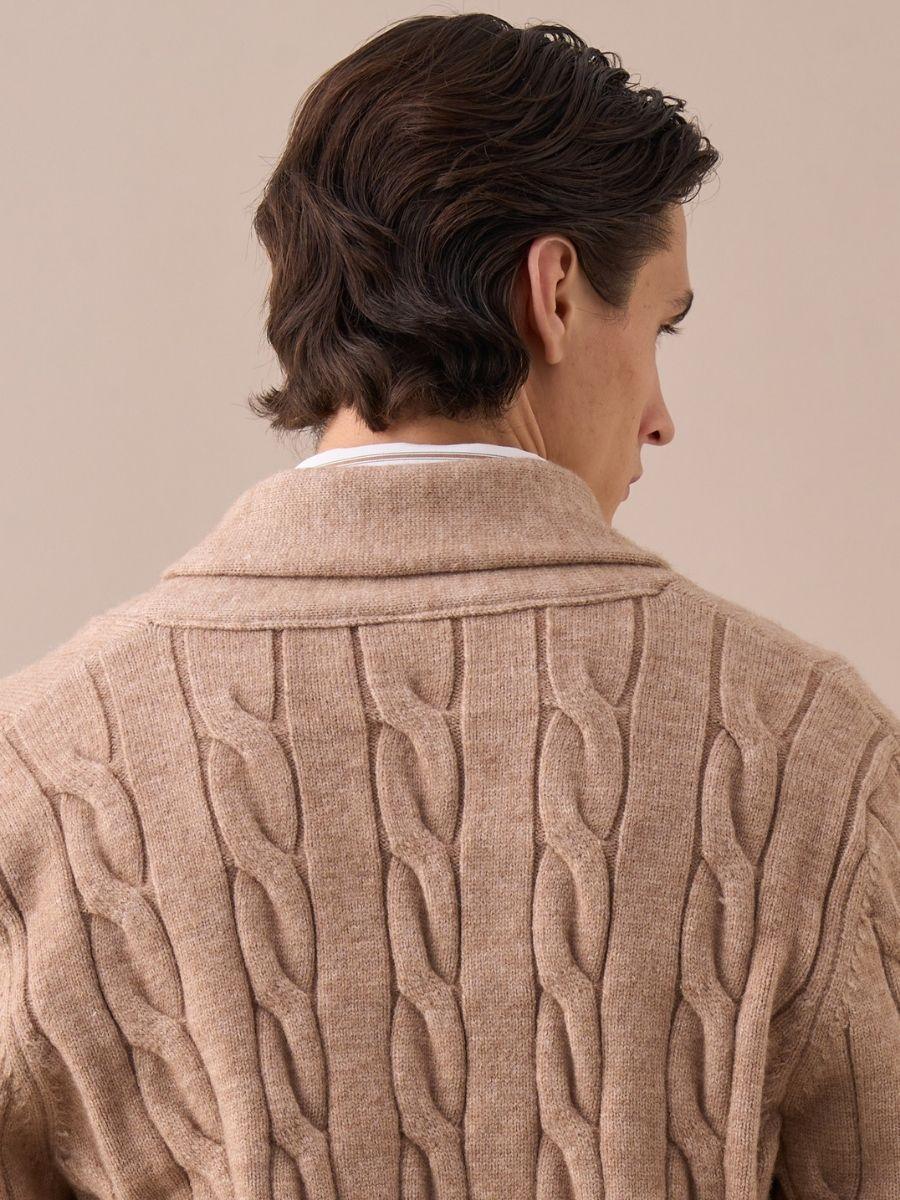 Men's Shawl Collar Knit Cardigan