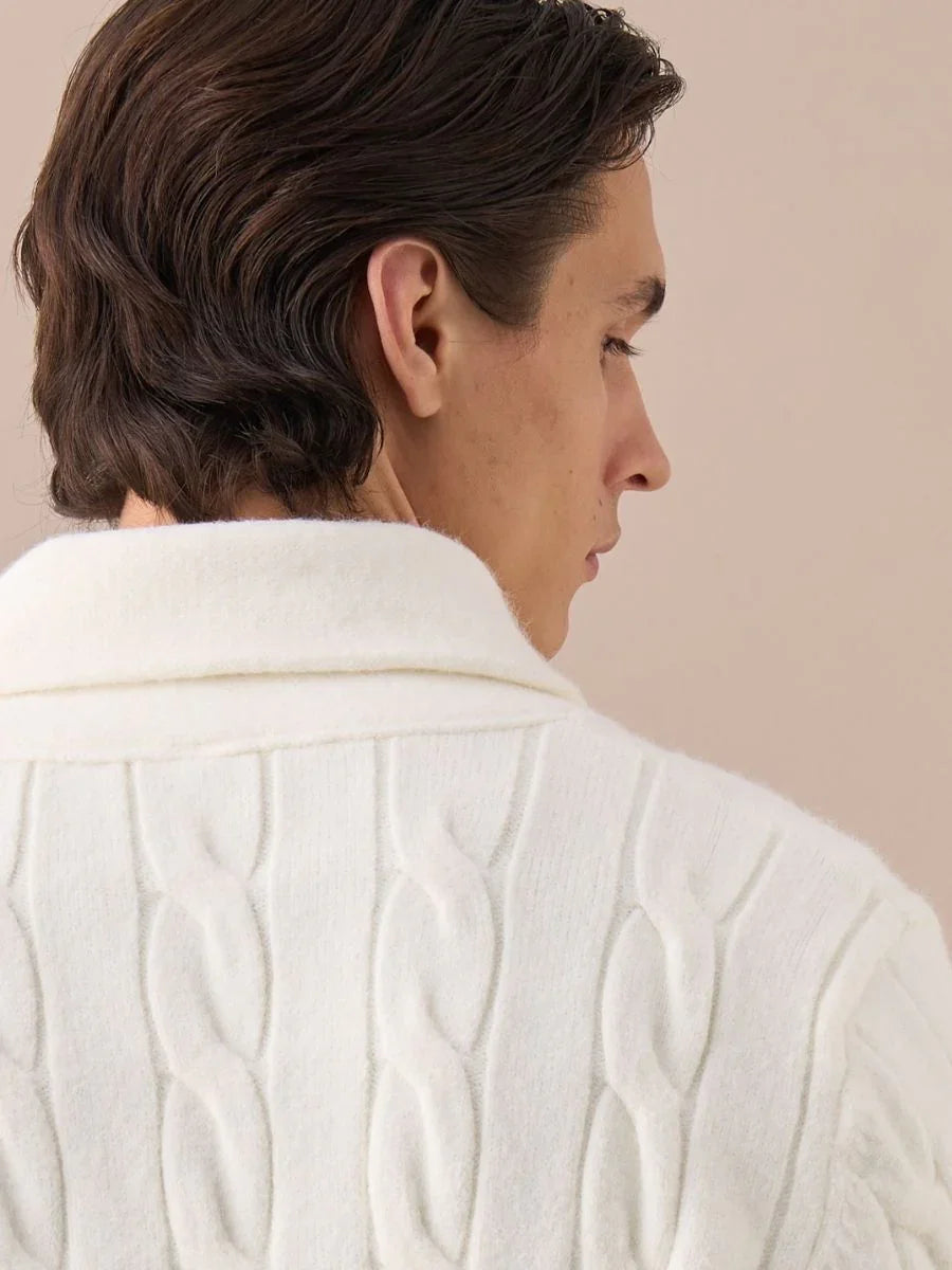 Men's Shawl Collar Knit Cardigan