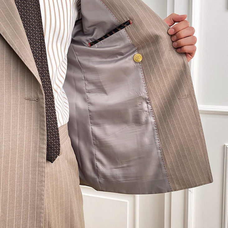 Double Breasted English Pinstripe Suit