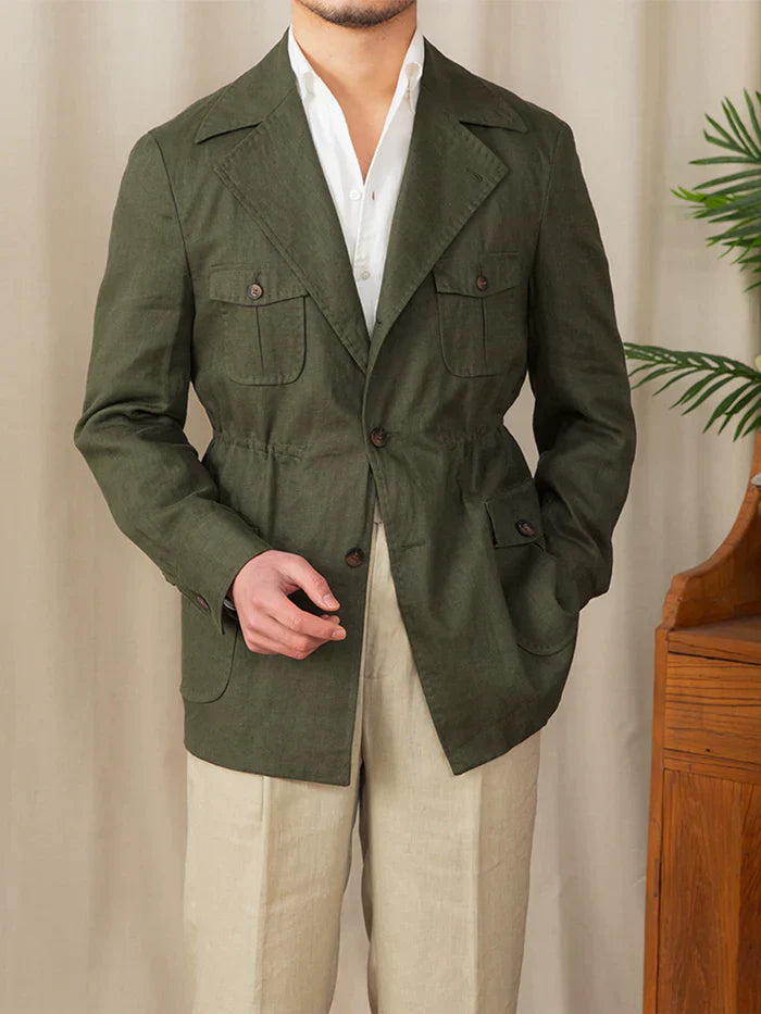 Pure Linen Safari Jacket