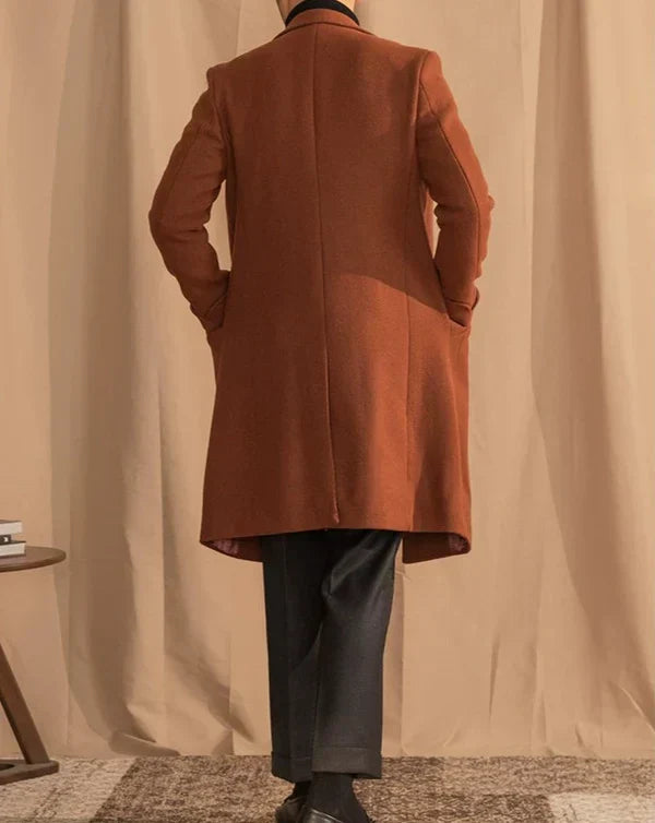 Caramel Double Breasted Novara Overcoat