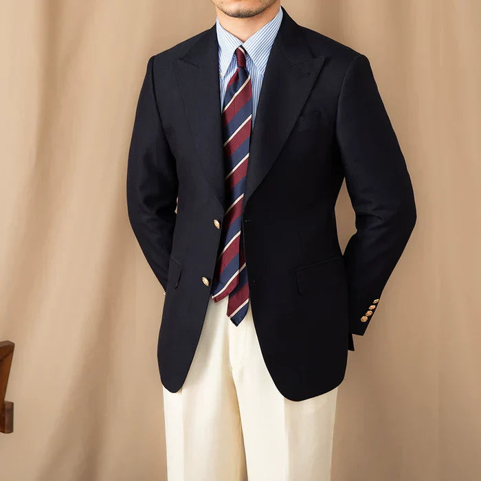 Two-Button Peak Lapel Blazer