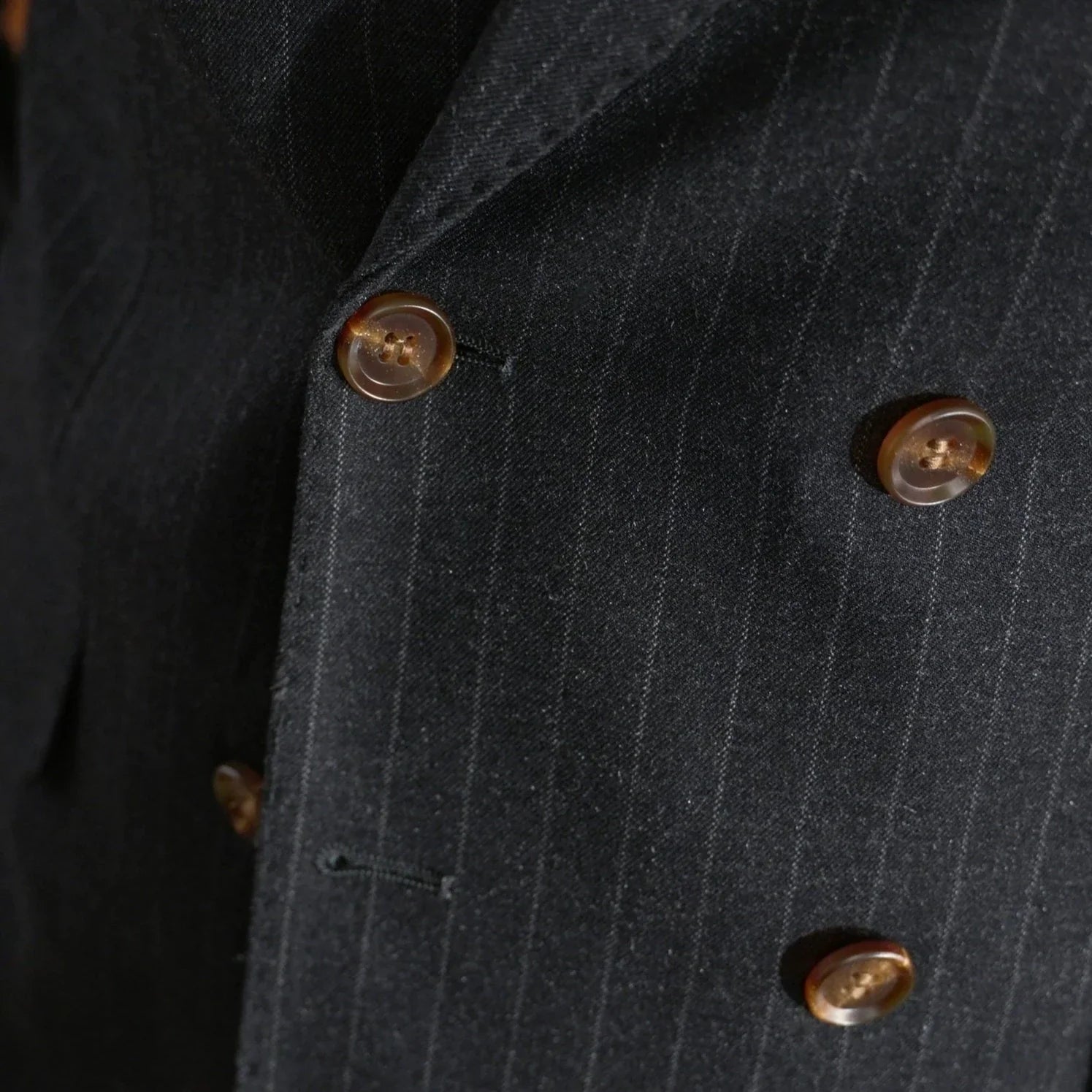 British Pinstripe Overlap Suit