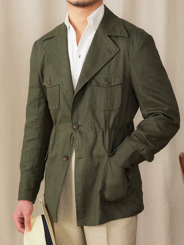 Pure Linen Safari Jacket