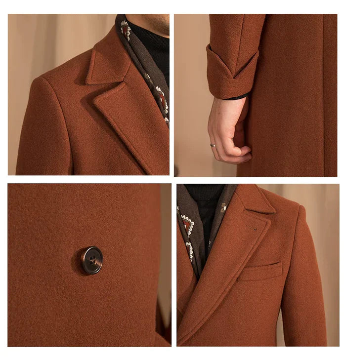Caramel Double Breasted Novara Overcoat