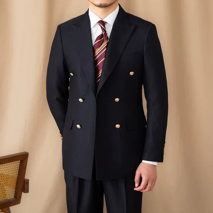 Overlap Suit with Gold Buttons