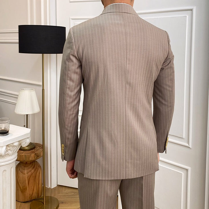 Double Breasted English Pinstripe Suit