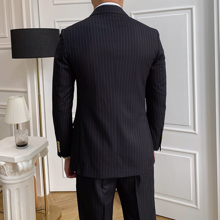 Double Breasted English Pinstripe Suit