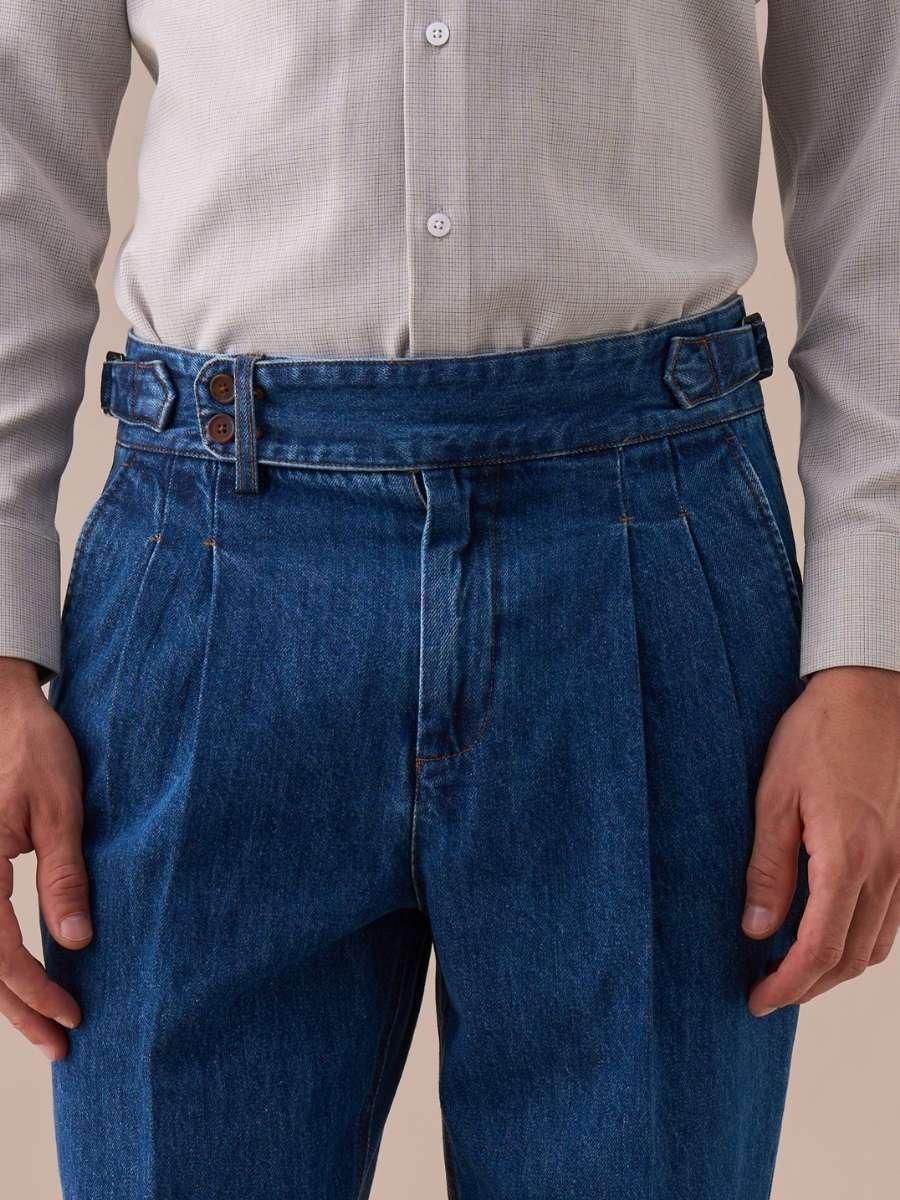 Calça jeans de cintura alta Isernia