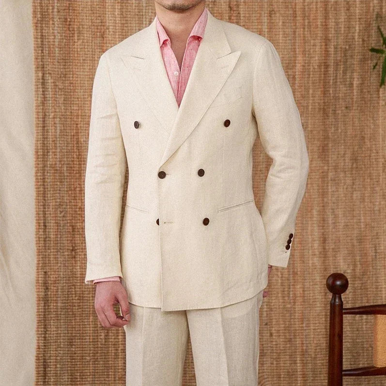 Veyron Linen Overlap Suit