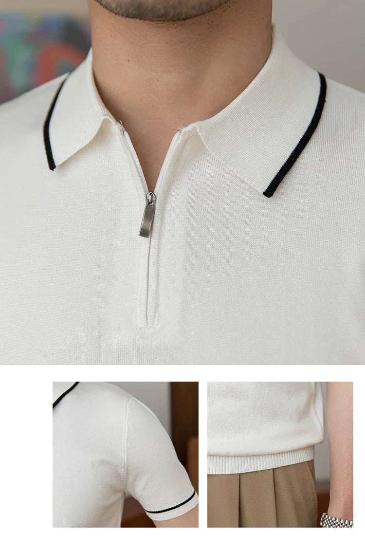 Looped LS046 Men's Tricot Polo Shirt