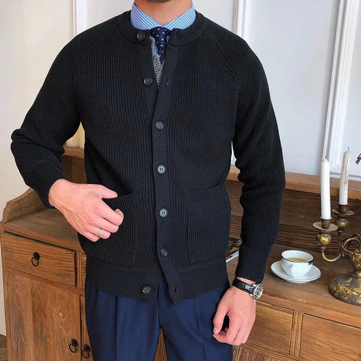 Looped Men's Knit Cardigan