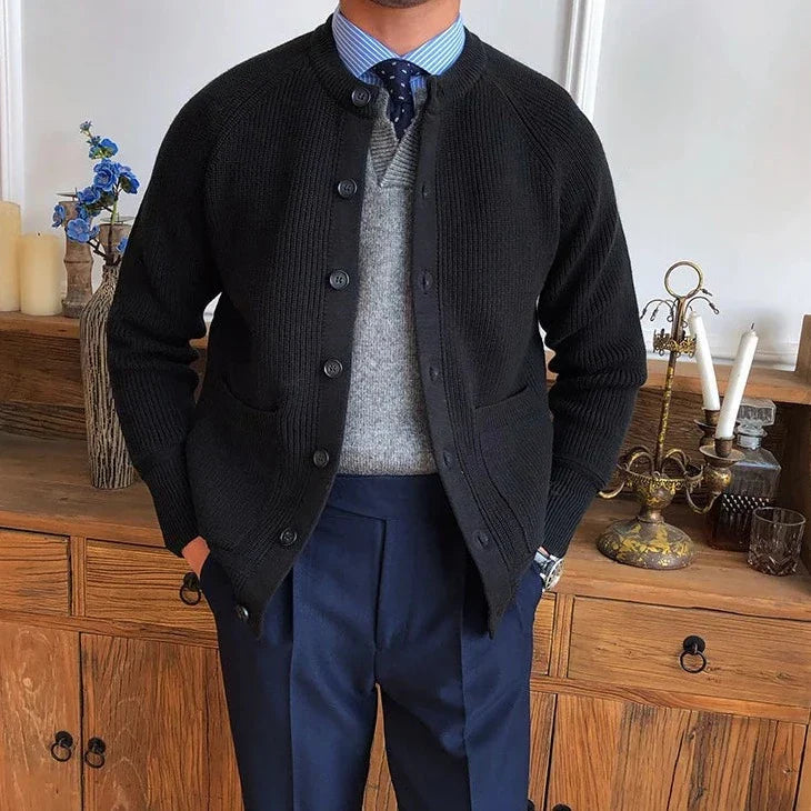 Looped Men's Knit Cardigan