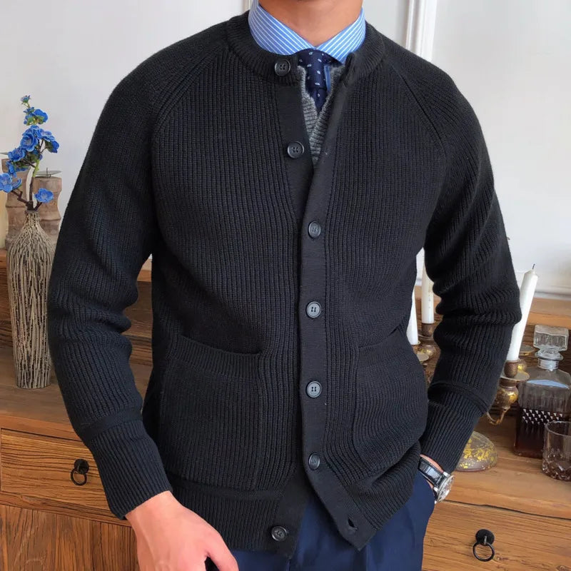 Looped Men's Knit Cardigan