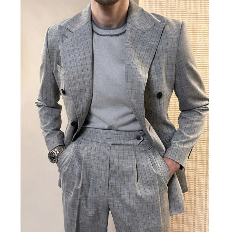 Double Breasted Blazer Looped LS033