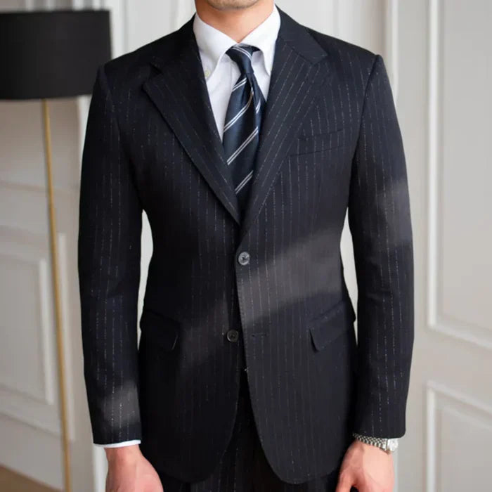 Pinstripe Blazer Two Buttons LS037