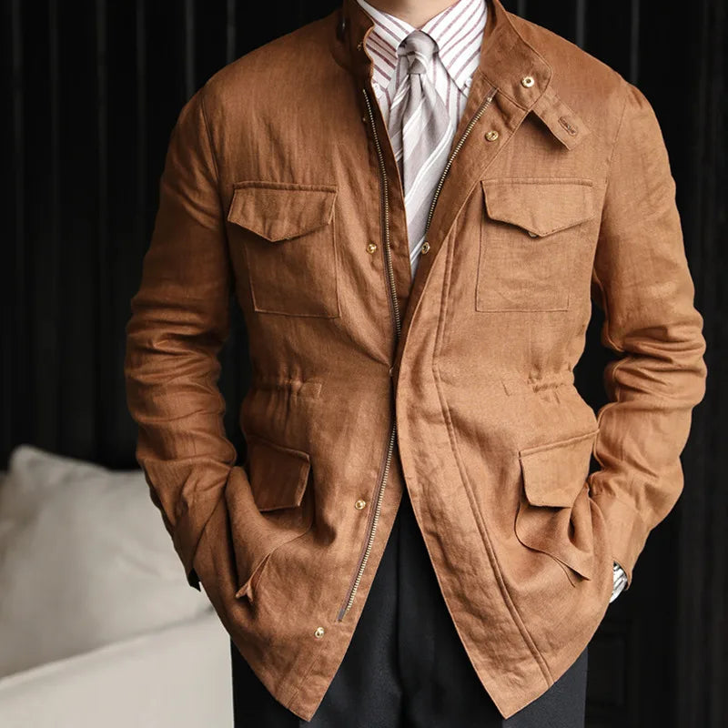 Looped LS001 Men's Linen Parka