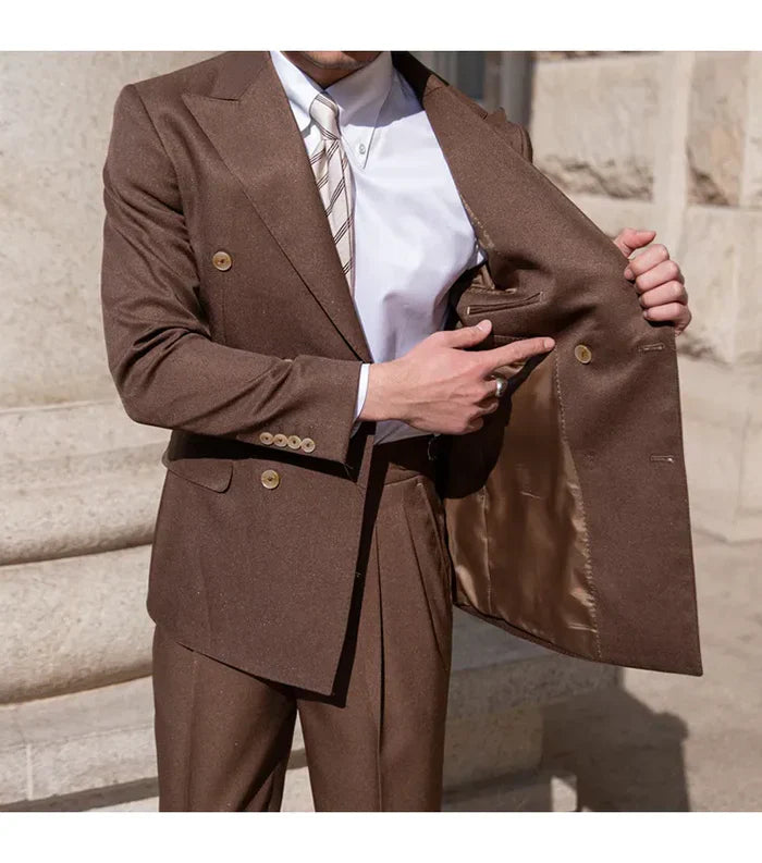Slim Fit Men’s Overlap Suit Looped LS006