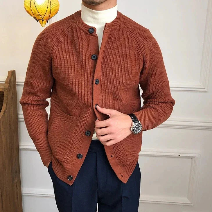 Looped Men's Knit Cardigan