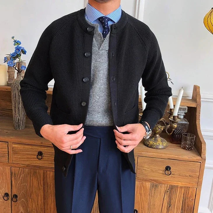 Looped Men's Knit Cardigan