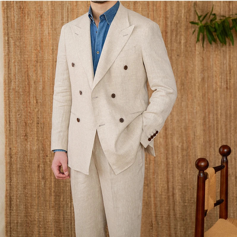 Veyron Linen Overlap Suit