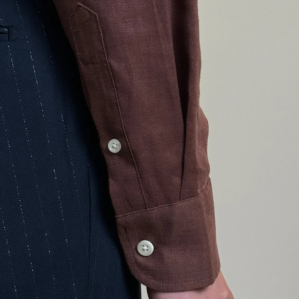 Looped LS031 Men's Linen Dress Shirt