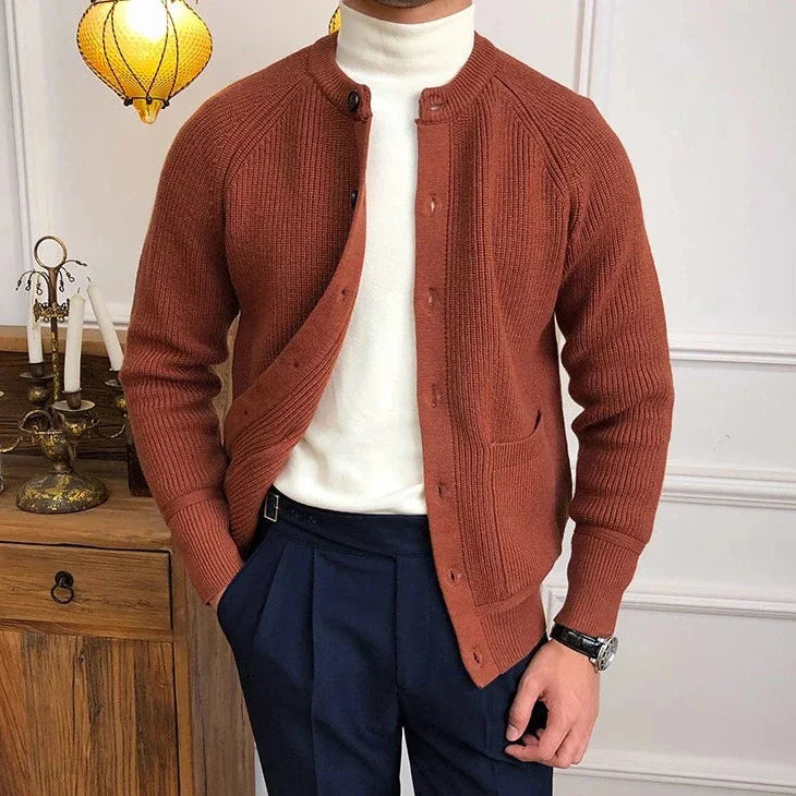 Looped Men's Knit Cardigan