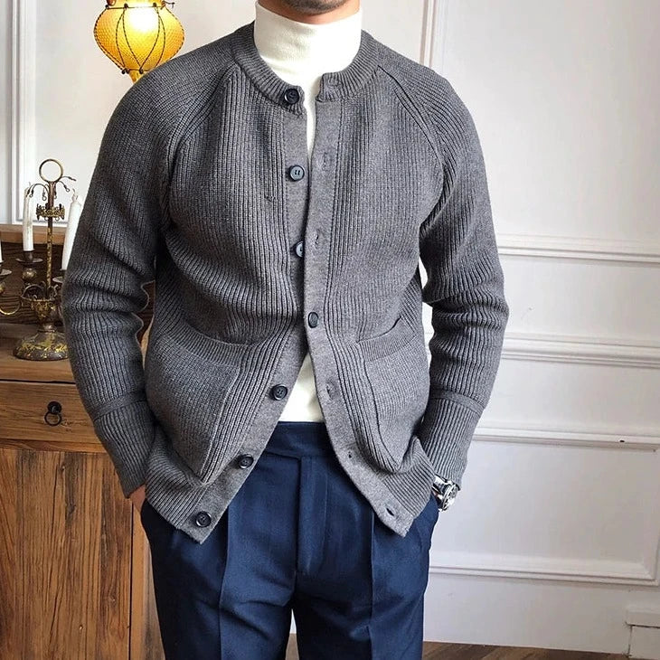 Looped Men's Knit Cardigan