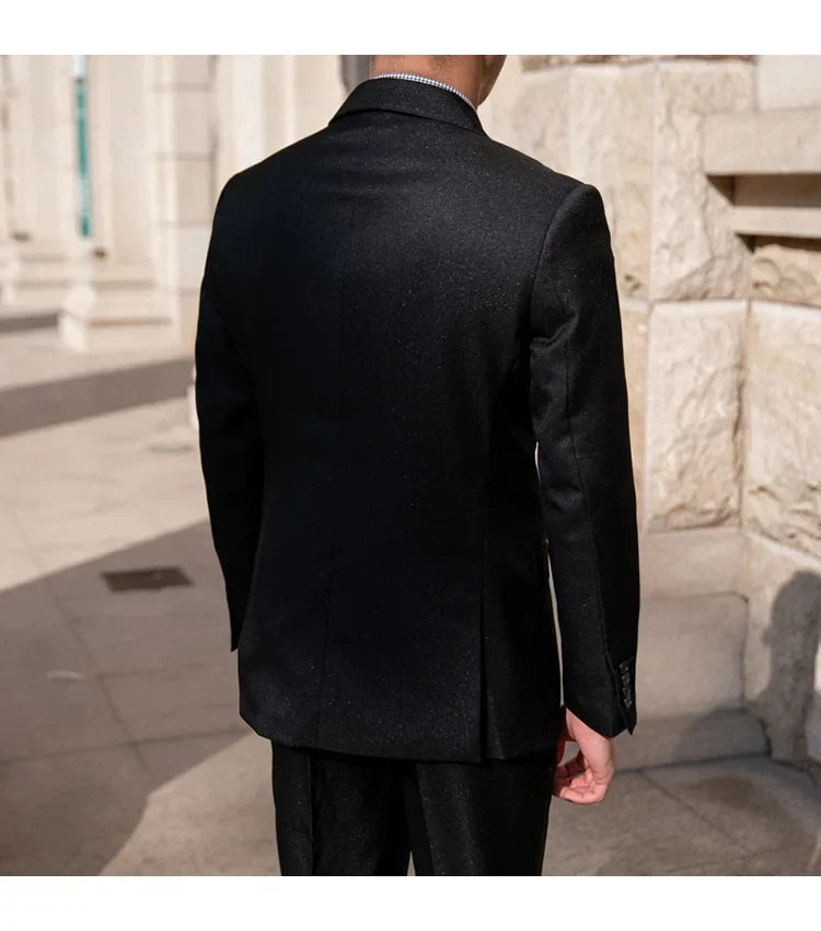 Slim Fit Overlap Suit Looped LS028