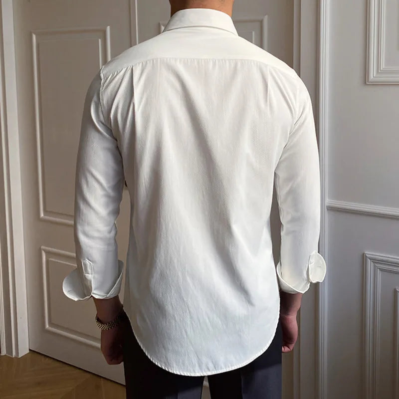 Men's Dress Shirt Looped LS020