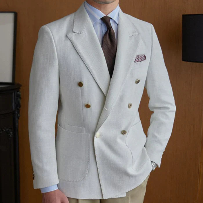 Wrap Blazer Bari White