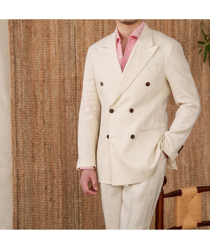 Veyron Linen Overlap Suit